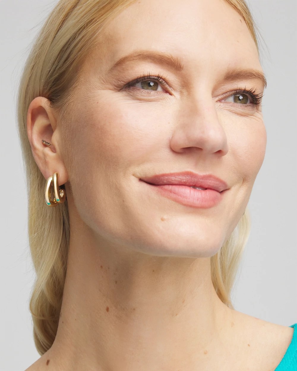 Chico's | Gold Double Mini Hoop Earrings/ Gold