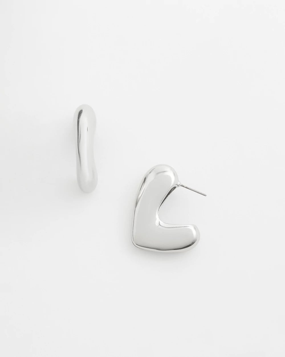 Chico's | No Droop® Silver Tone Mini Hoops/ Silver
