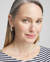 Chico's | No Droop® Silver Tone Mini Hoops/ Silver