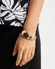 Chico's | Embellished Rings Corded Bracelet/ Neutral