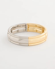 Chico's | Mixed Metal Hinge Cuff Bracelet/ Mixed Metals