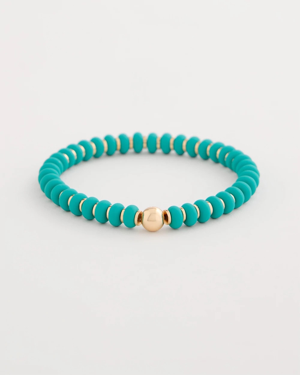 Chico's | Green Round Stretch Bracelet/ Teal