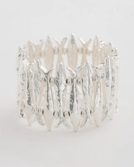 Chico's | Silvertone Fish Stretch Bracelet/ Silver