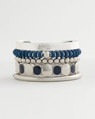 Chico's | Navy Round Stretch Bracelet/ Navy