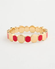 Chico's | Red Goldtone Glam Stretch Bracelet/ Red