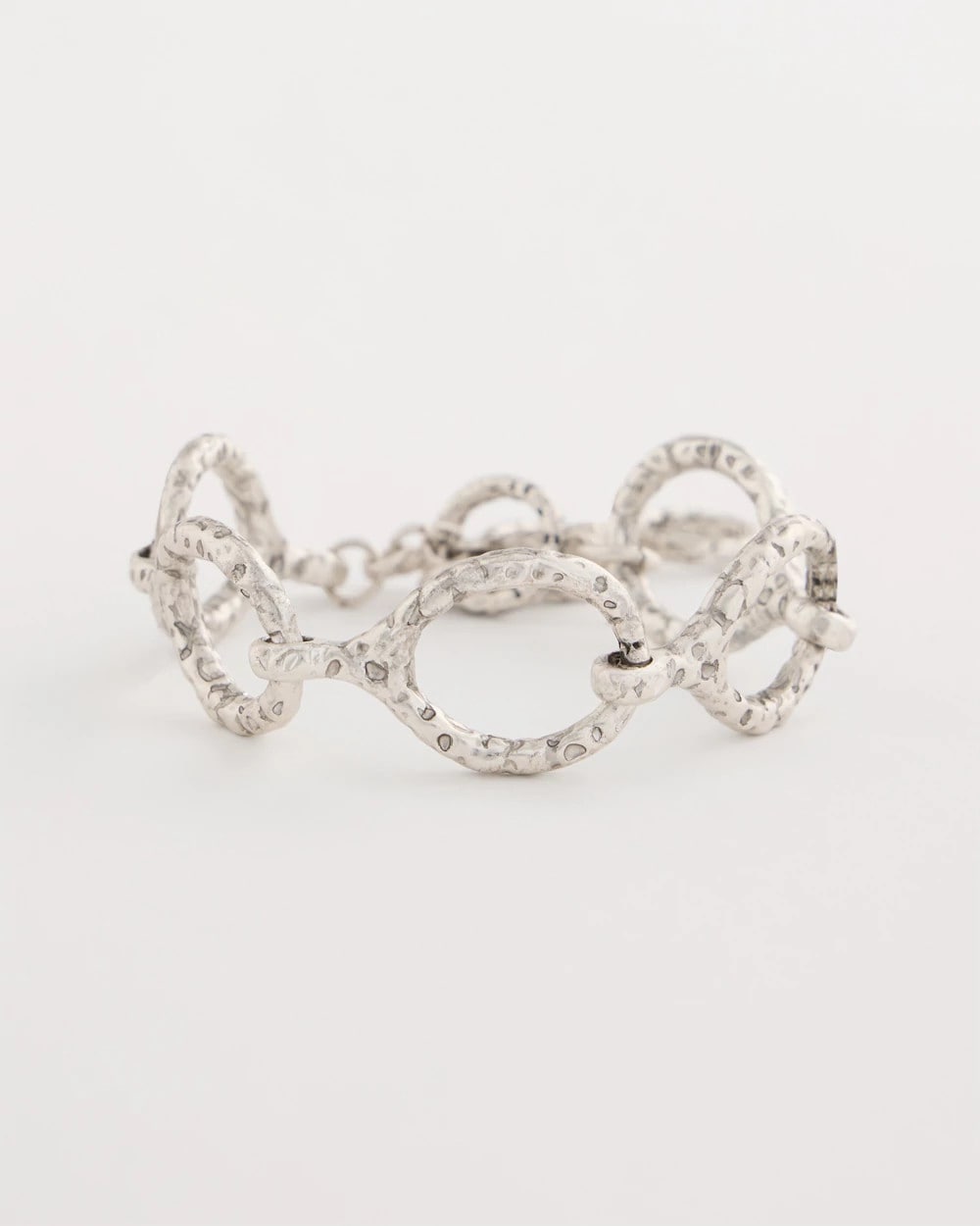 Chico's | Silvertone Open Link Toggle Bracelet/ Silver