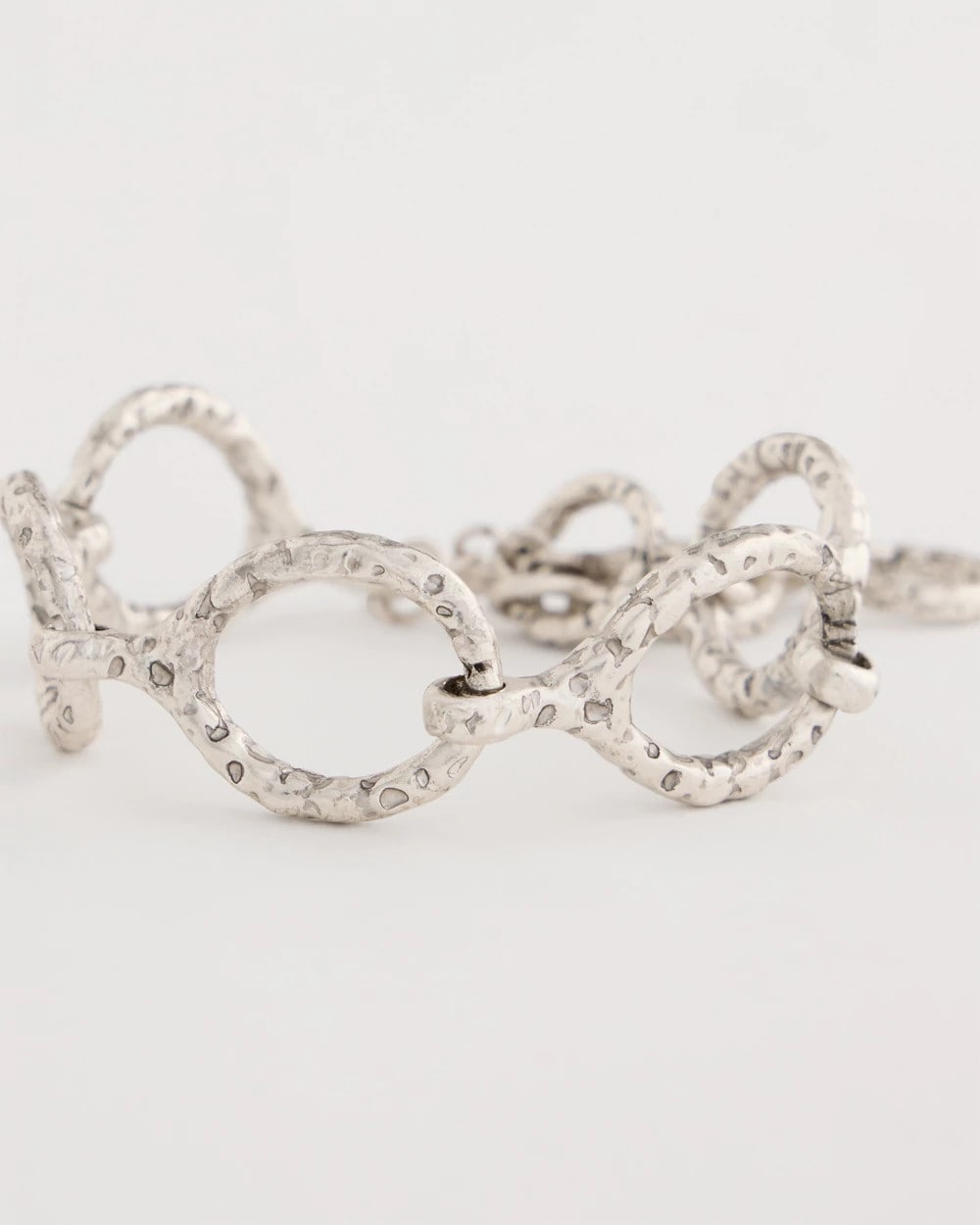Chico's | Silvertone Open Link Toggle Bracelet/ Silver