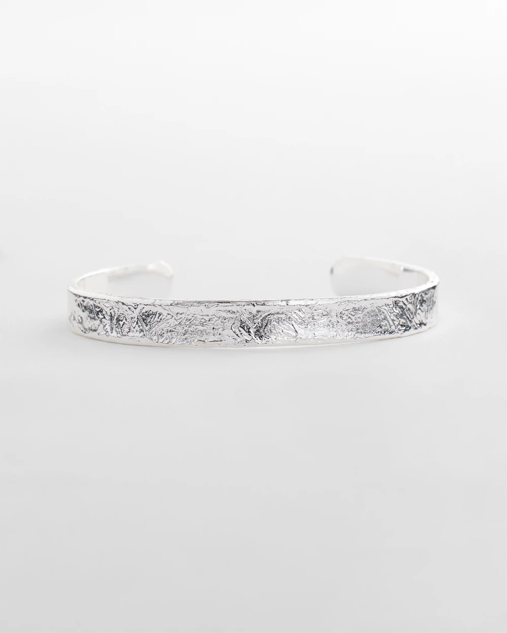 Chico's | Silvertone Flexible Cuff Bracelet/ Silver