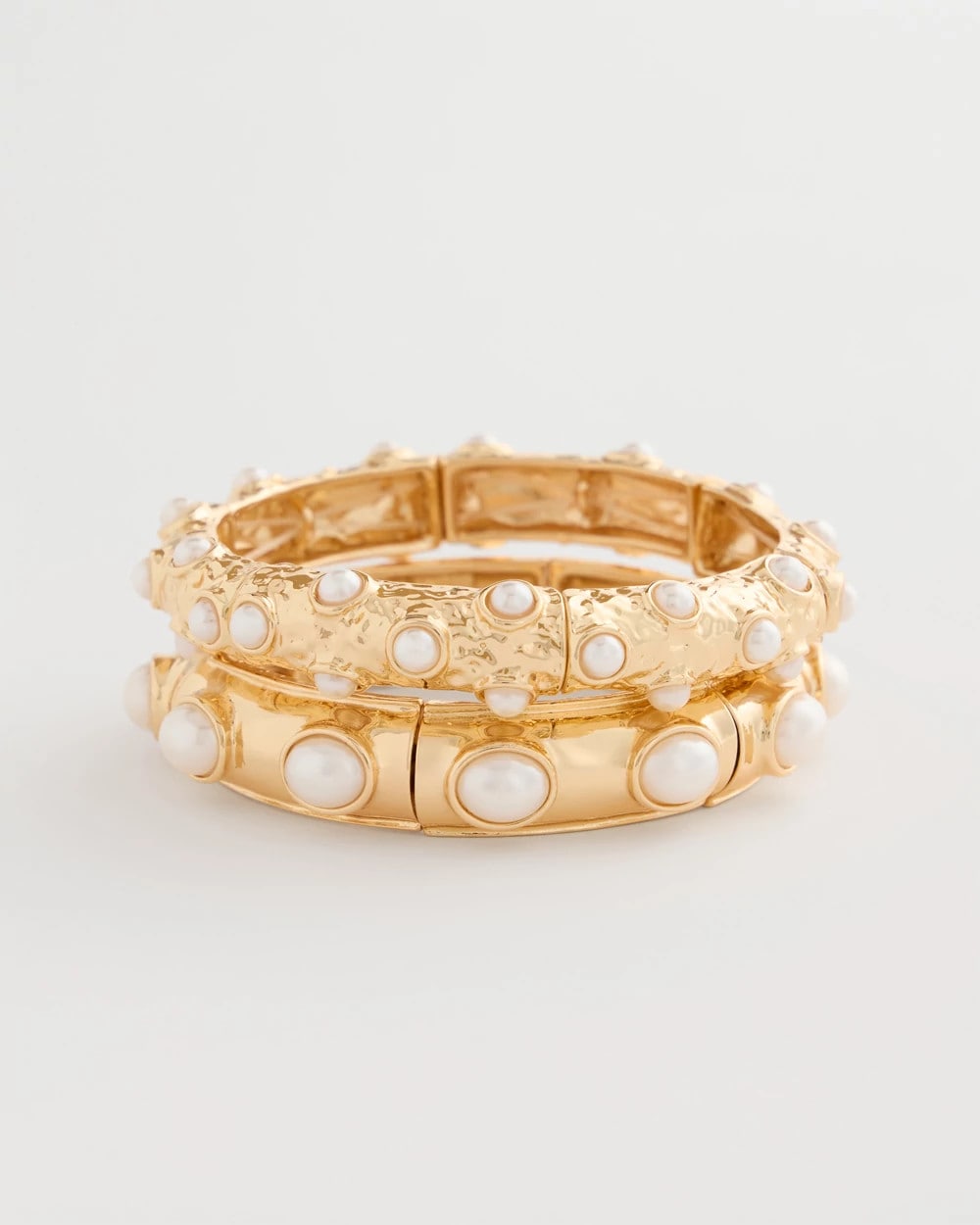 Chico's | Stretch Cuff Bracelet Set of Two/ Gold