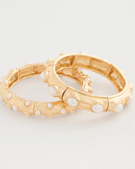 Chico's | Stretch Cuff Bracelet Set of Two/ Gold