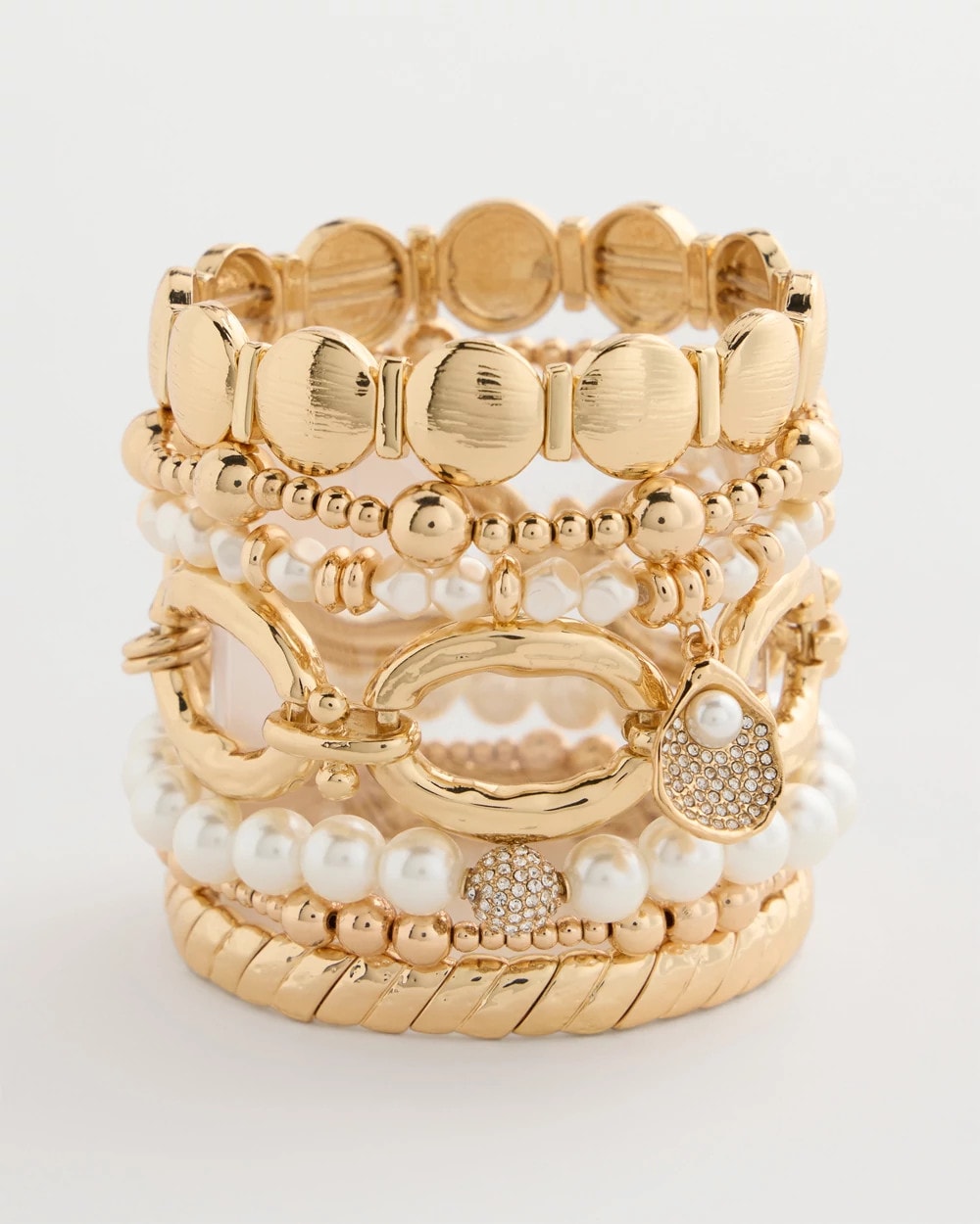 Chico's | Pearlescent Stretch Hero Bracelet/ Pearl