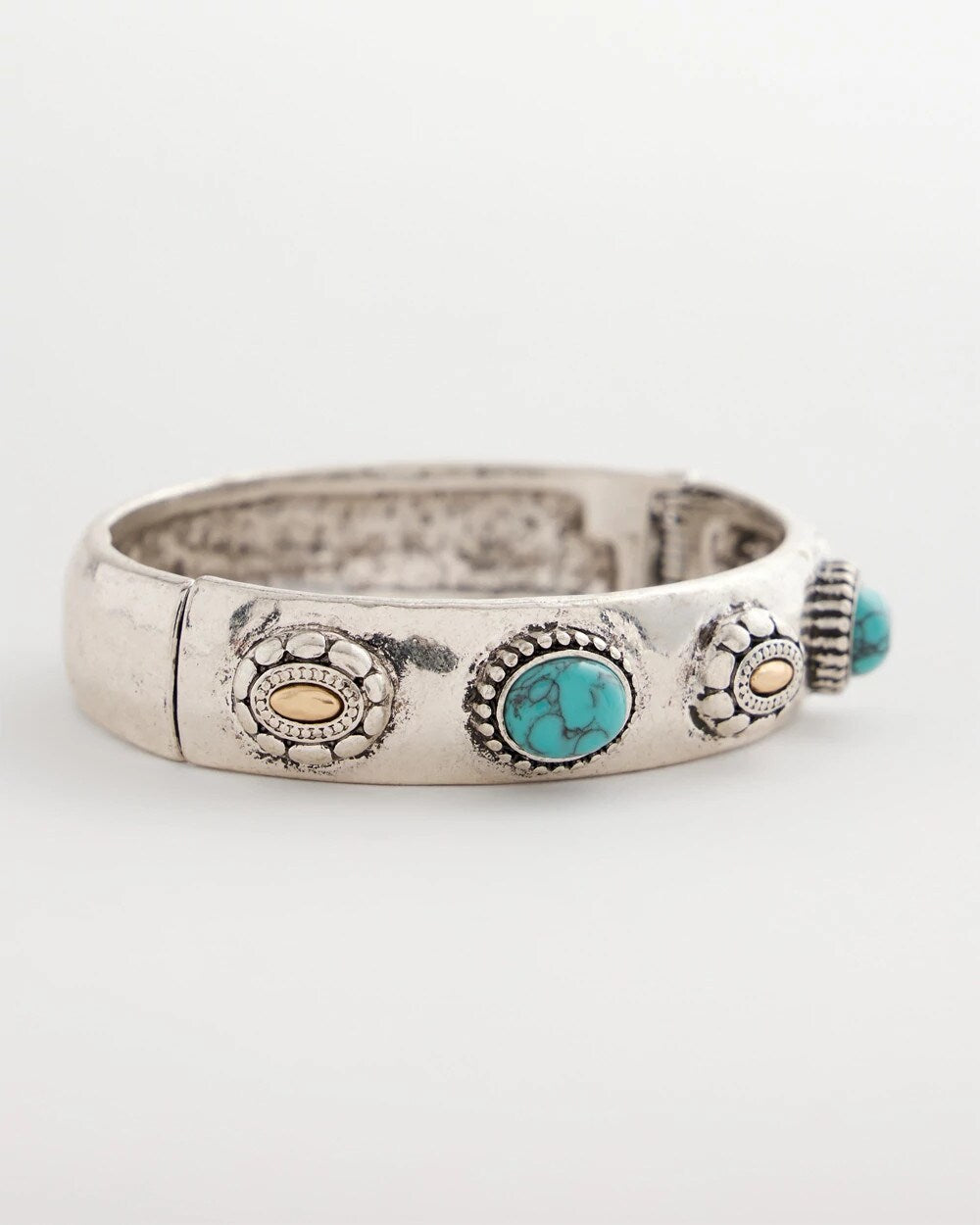 Chico's | Turquoise Mixed Metal Bangle/ Turquoise