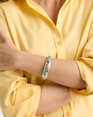 Chico's | Turquoise Mixed Metal Bangle/ Turquoise