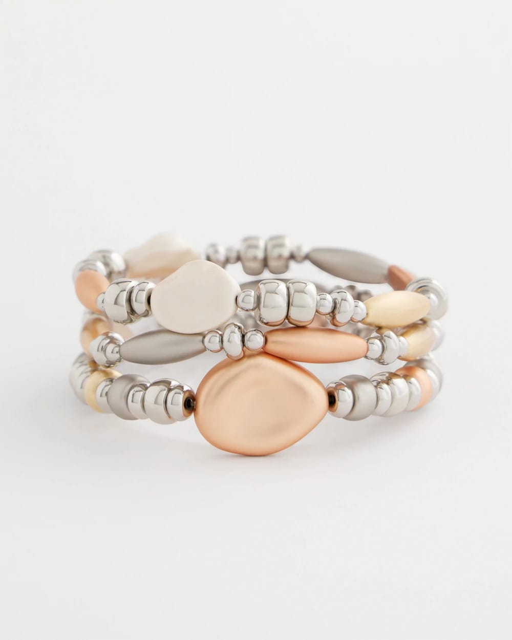 Chico's | Mixed Metal Stretch Set of Three/ Mixed Metals
