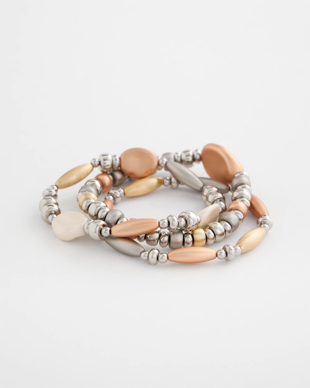 Chico's | Mixed Metal Stretch Set of Three/ Mixed Metals