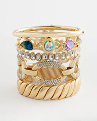 Chico's | Large Pave Link Toggle Bracelet/ Gold