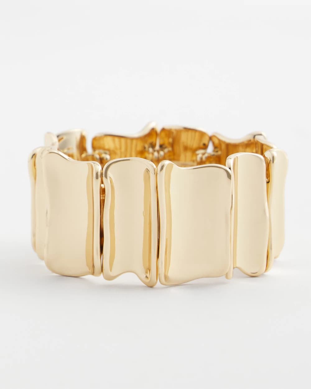 Chico's | Gold Wavy Stretch Cuff/ Gold