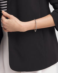Chico's | Silver-tone Small Bead Stretch Bracelet/ Silver