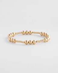 Chico's | Gold-tone Small Bead Stretch Bracelet/ Gold