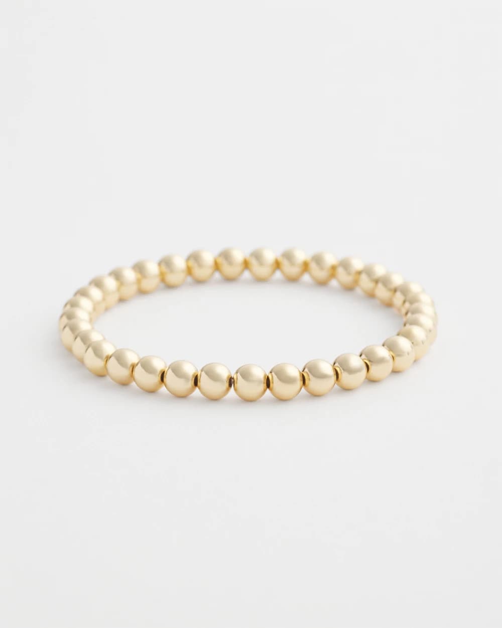 Chico's | Small Beaded Gold Tone Stretch Bracelet/ Gold