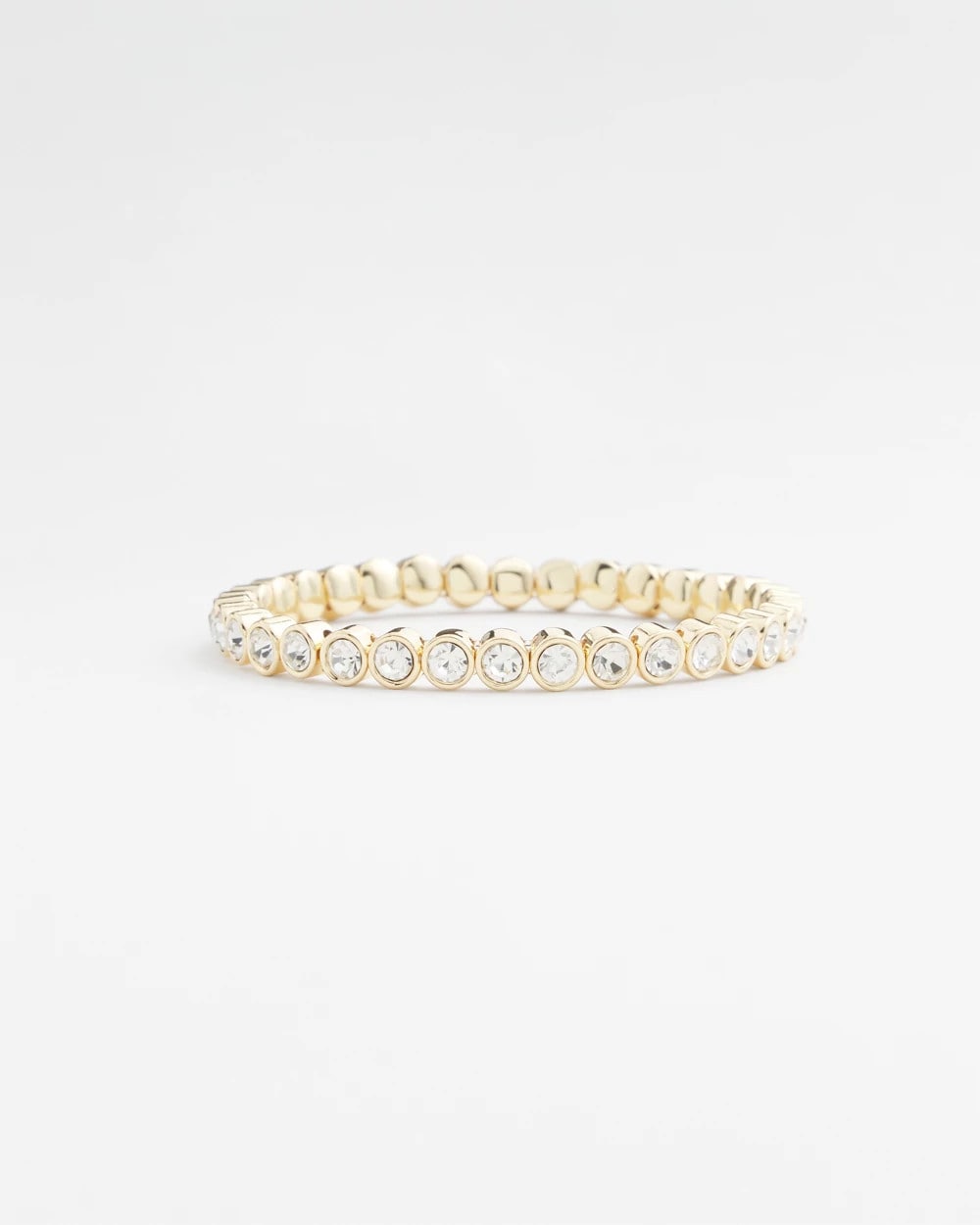 Chico's | Goldtone Stretch Tennis Bracelet/ Gold