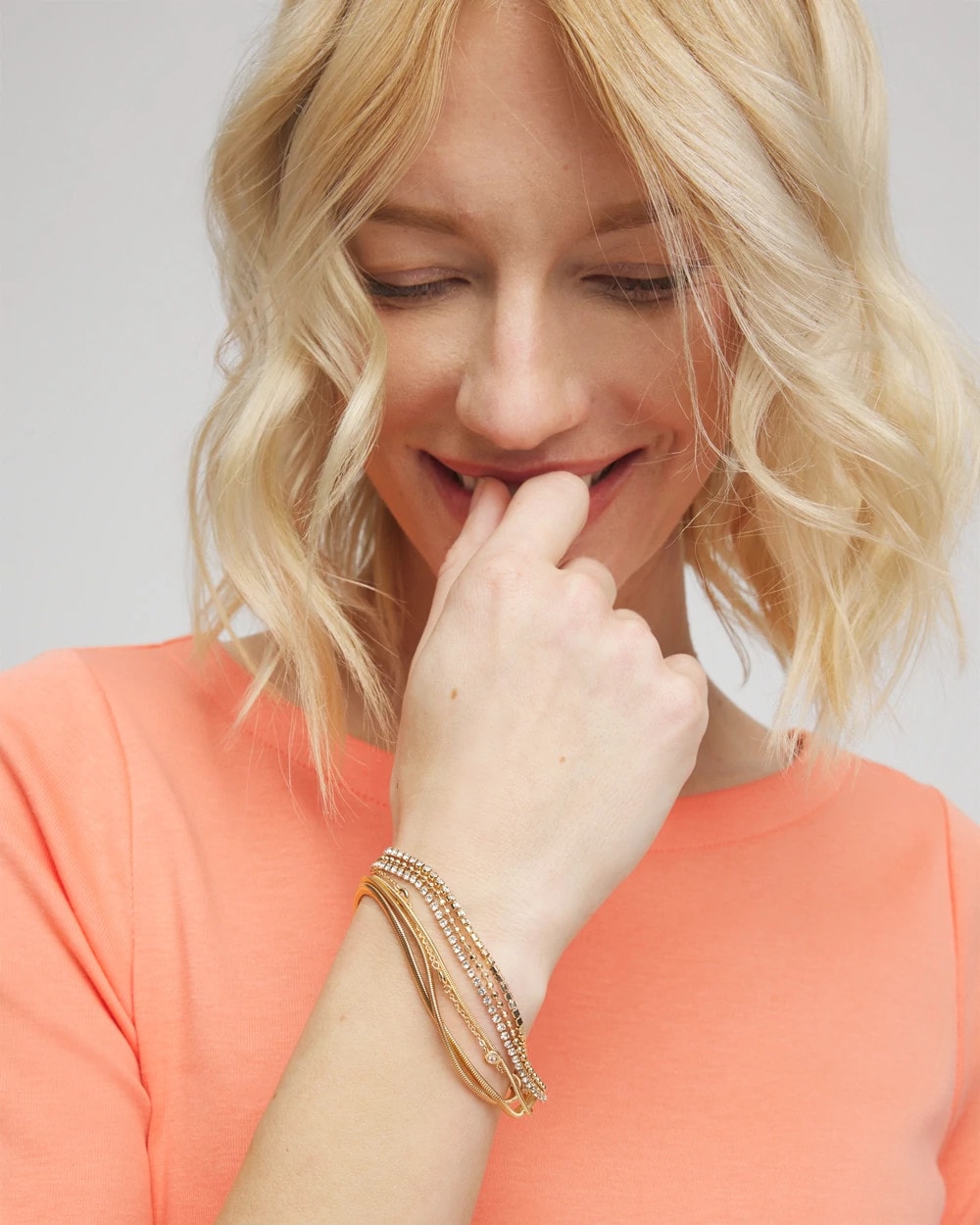 Chico's | Goldtone Multistrand Bracelet/ Gold