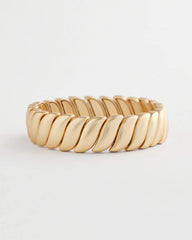 Chico's | Matte Twist Stretch Bracelet/ Gold