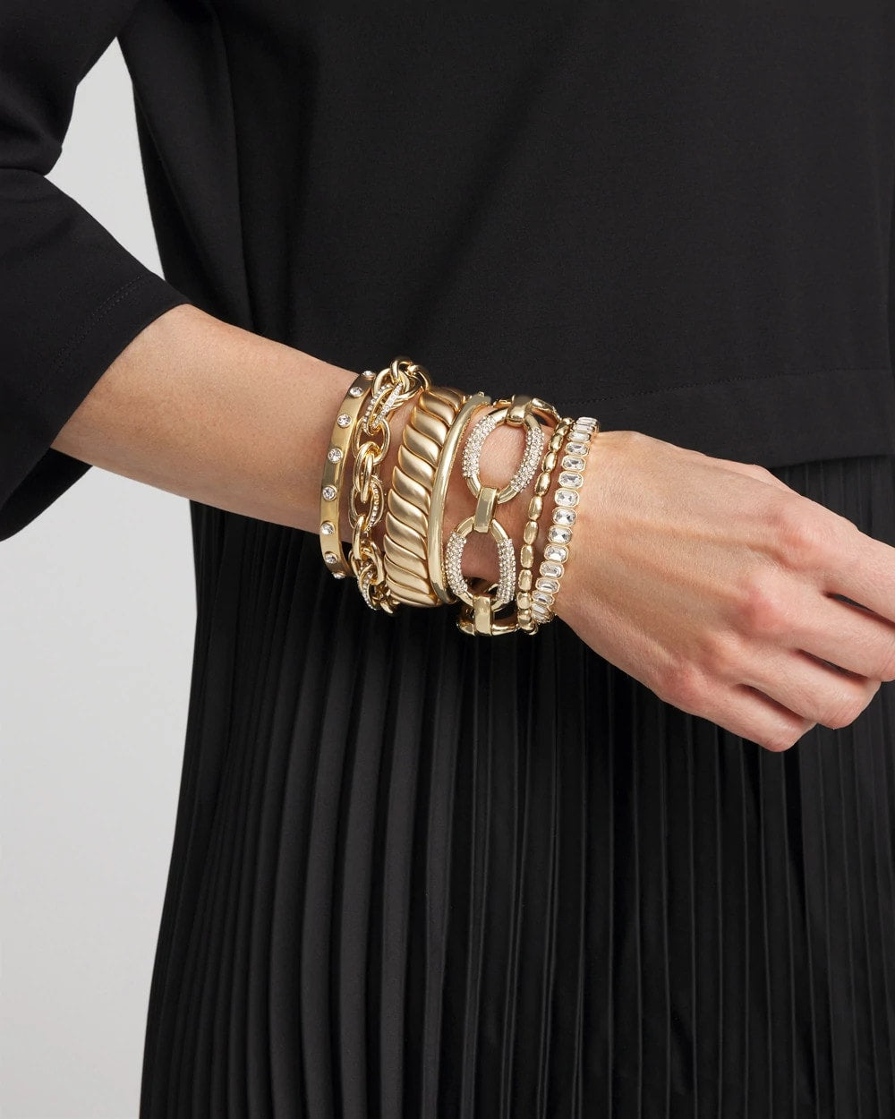 Chico's | Matte Twist Stretch Bracelet/ Gold