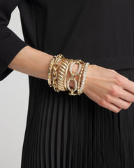 Chico's | Matte Twist Stretch Bracelet/ Gold