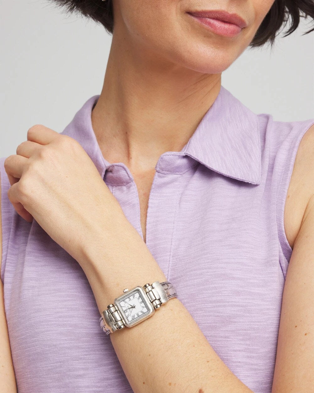 Chico's | Chico's Originals Vintage Silver Cuff Watch/ Silver