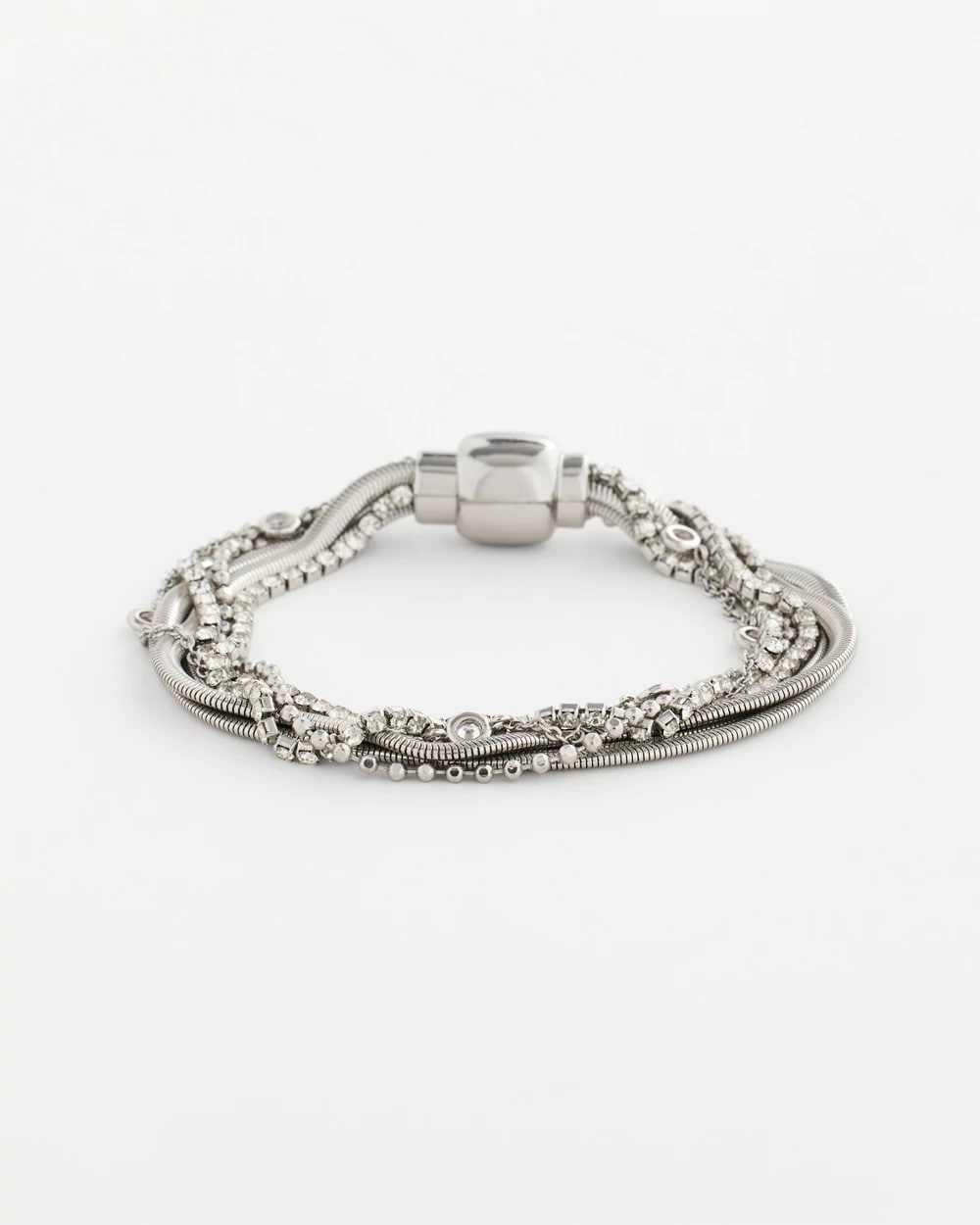 Chico's | Silvertone Multistrand Bracelet/ Silver
