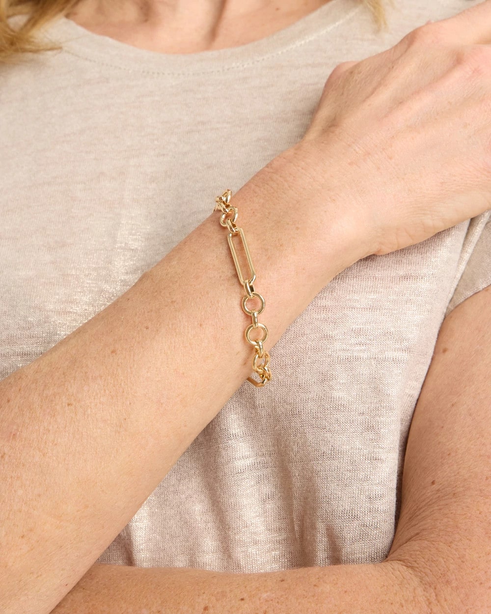 Chico's | Shiny Goldtone Novelty Charm Bracelet/ Gold