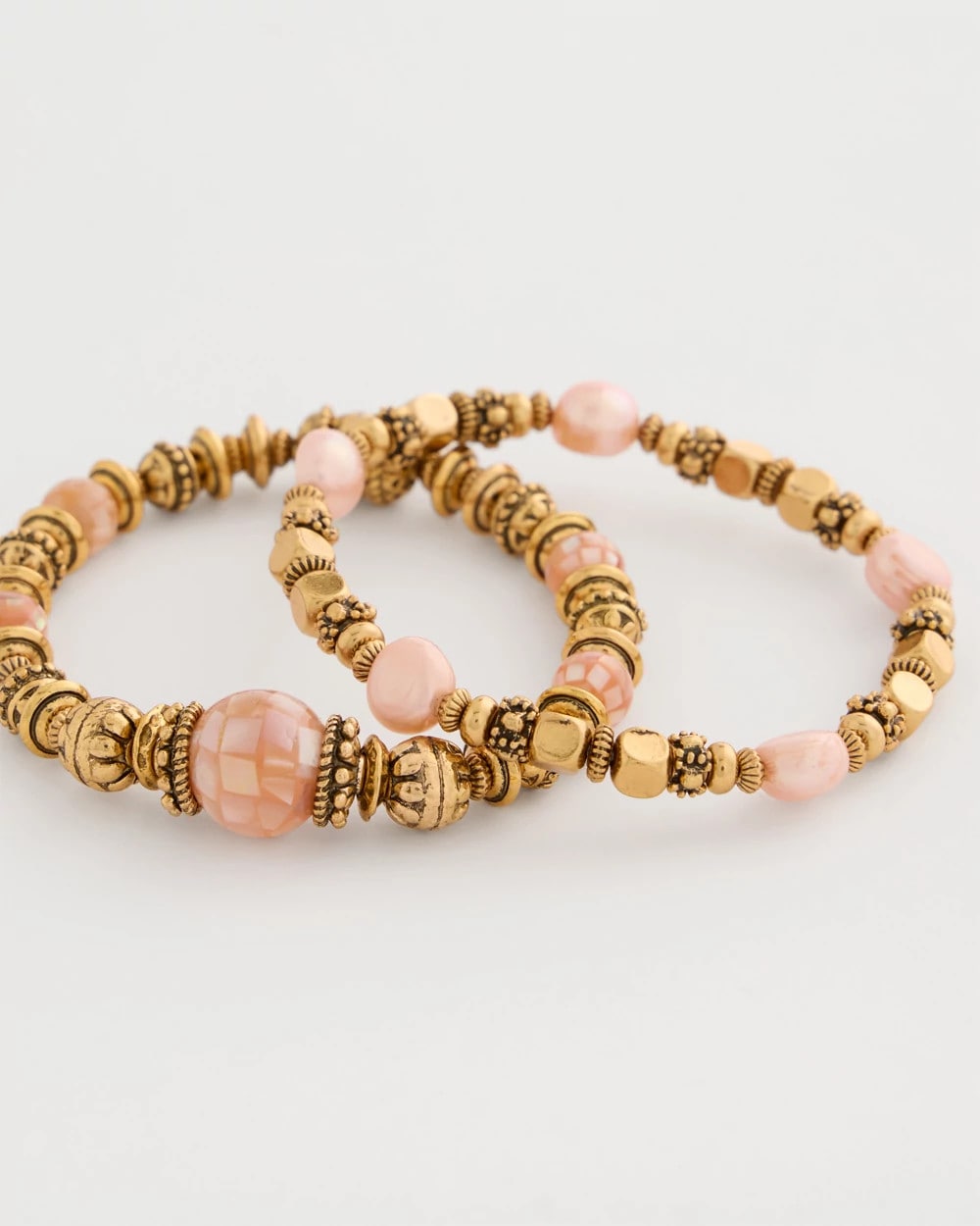 Chico's | Stretch Bracelet Set of Two/ Coral