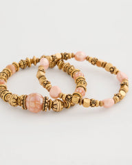 Chico's | Stretch Bracelet Set of Two/ Coral