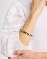 Chico's | Green Gold Slice Stretch Bracelet/ Green