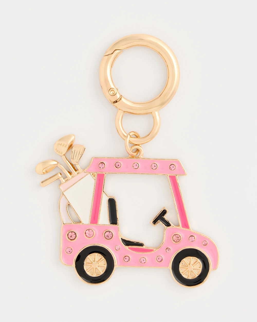 Chico's | Pink Enamel Golf Cart Bag Charm/ Pink