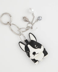 Chico's | Frenchie Dog Bag Charm/ Black/White