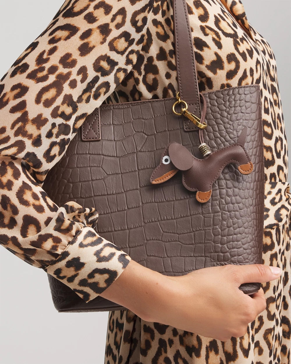 Chico's | Dachshund Bag Charm/ Brown