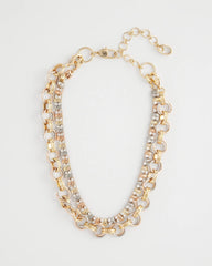 Chico's | Convertible Tri-Tone Short Necklace/ Mixed Metals
