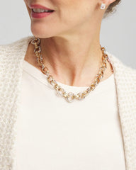 Chico's | Convertible Tri-Tone Short Necklace/ Mixed Metals