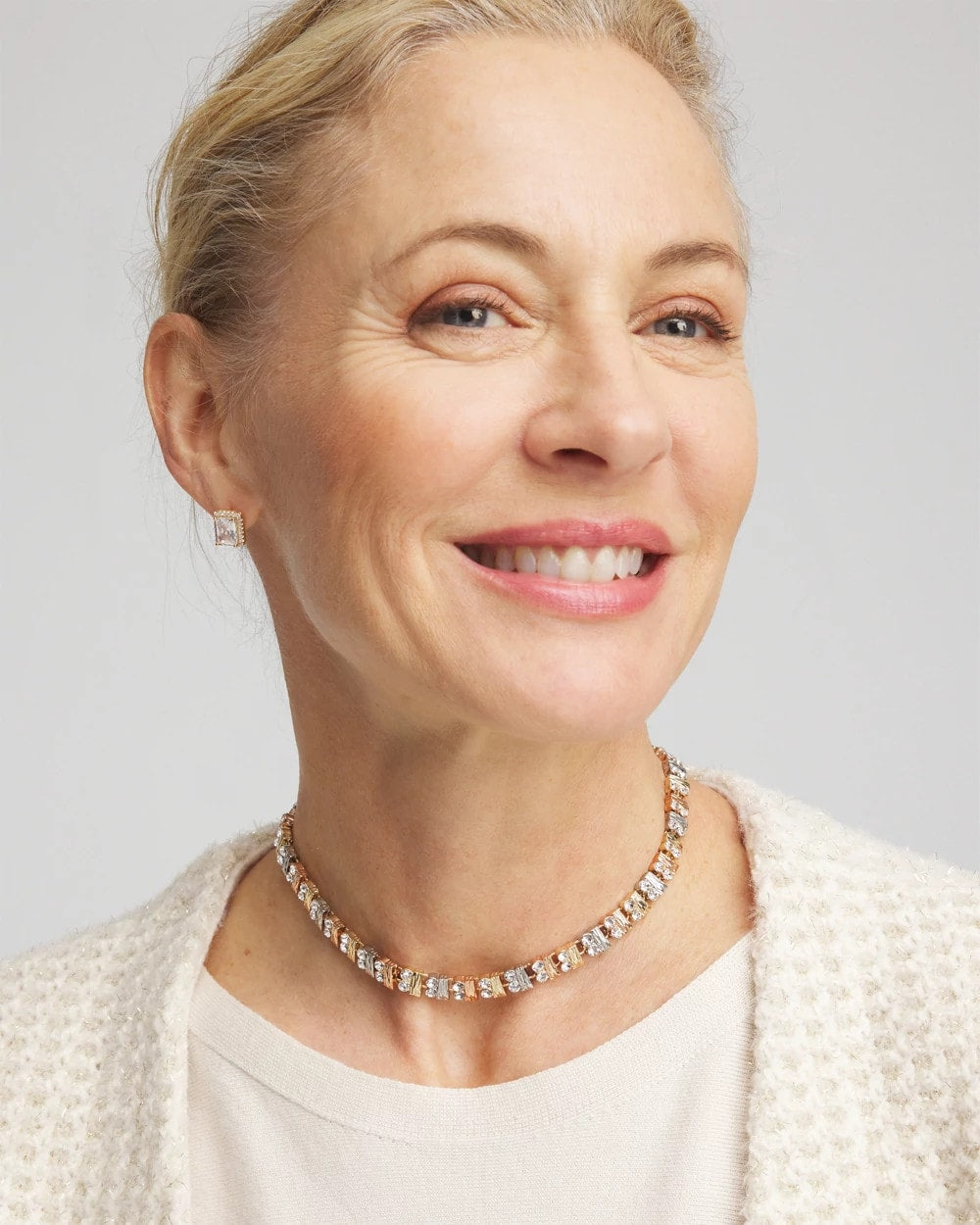 Chico's | Convertible Tri-Tone Short Necklace/ Mixed Metals