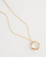 Chico's | Butterfly Wing Monocle Necklace/ Gold