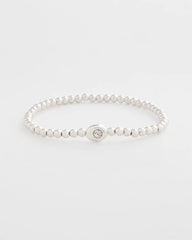 Chico's | Mini Bead Stretch Hero Bracelet/ Silver