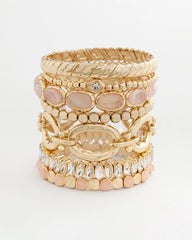 Chico's | Mini Bead Stretch Hero Bracelet/ Gold