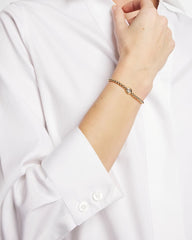 Chico's | Mini Bead Stretch Hero Bracelet/ Gold