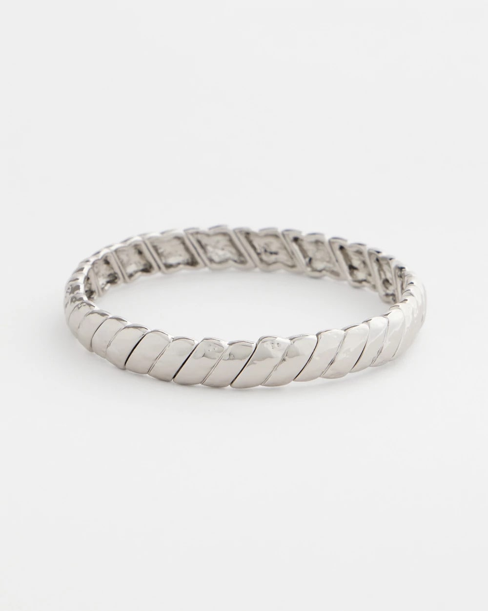 Chico's | Thin Twist Stretch Bracelet/ Silver