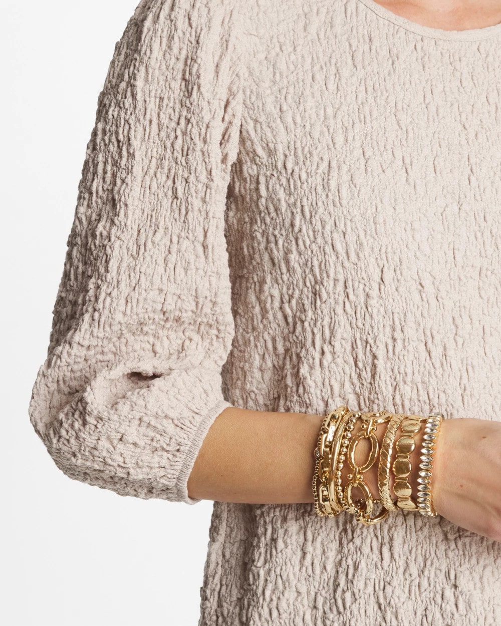 Chico's | Thin Twist Stretch Bracelet/ Gold
