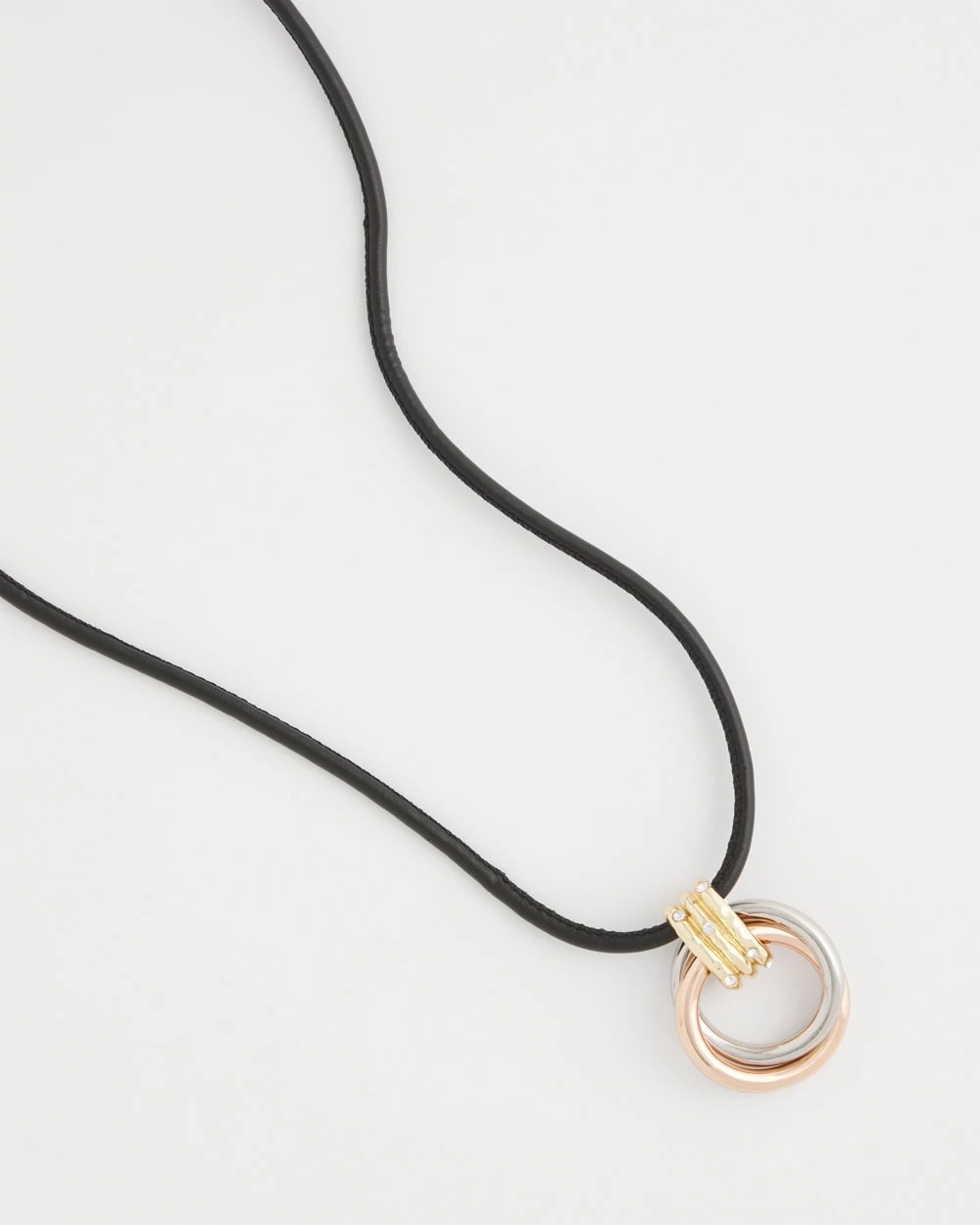 Chico's | Adjustable Tri-Tone Pendant Necklace/ Mixed Metals