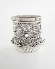 Chico's | Matte Twist Stretch Bracelet/ Silver