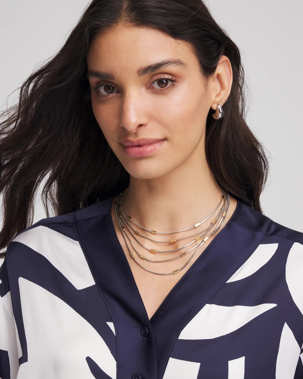 Chico's | Mixed Metal Multi-Strand Necklace/ Mixed Metals